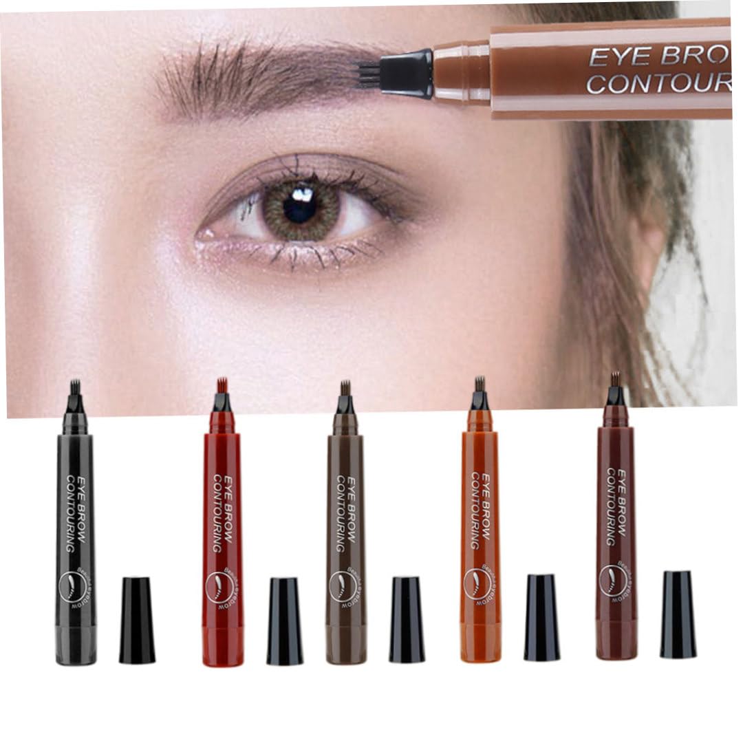 Олівець для брів водостійкий 4D косметичний темно-коричневий, фото №3