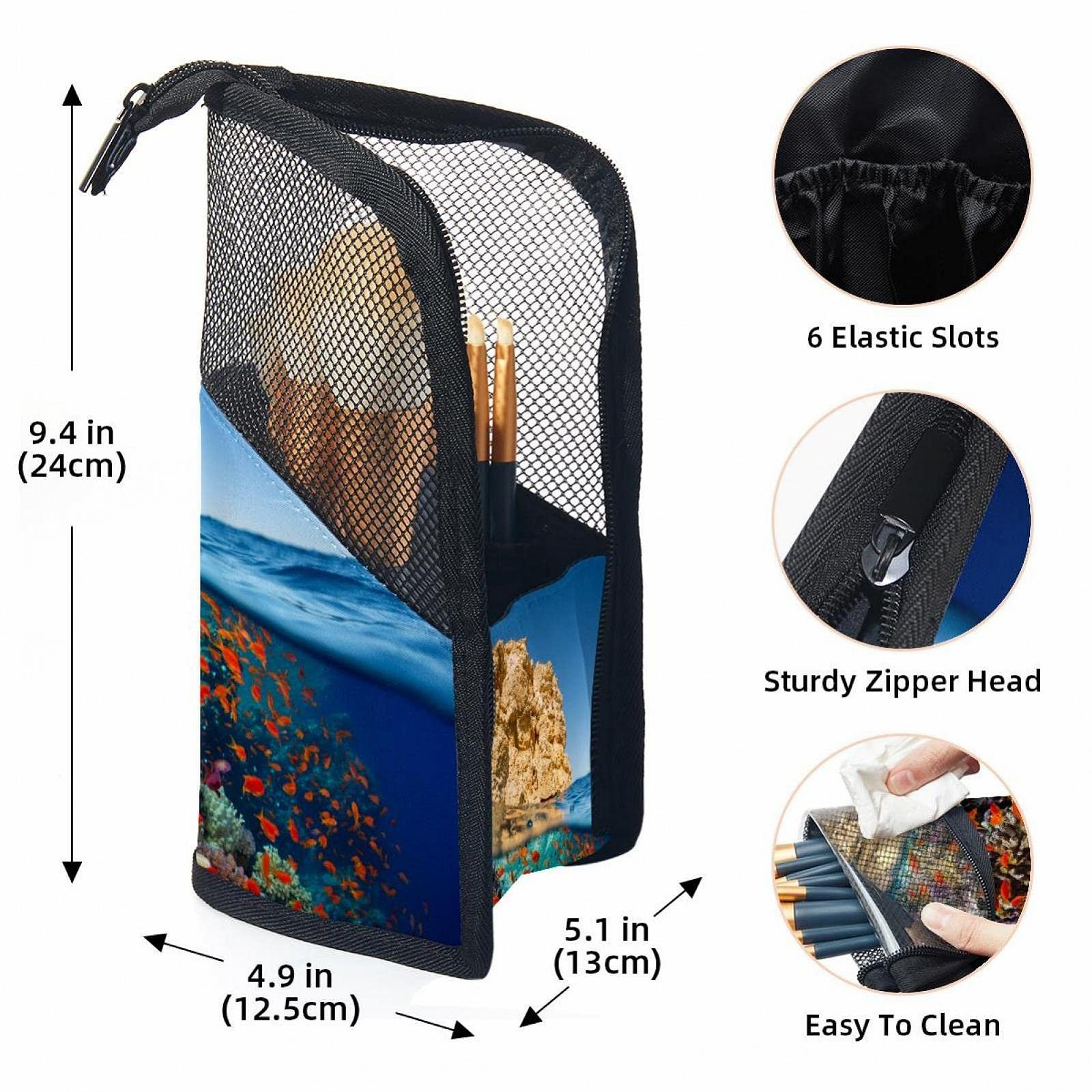 Набор кистей для макияжа 12 шт. с чехлом Sea Stone Korallenfisch Ozean, фото №3
