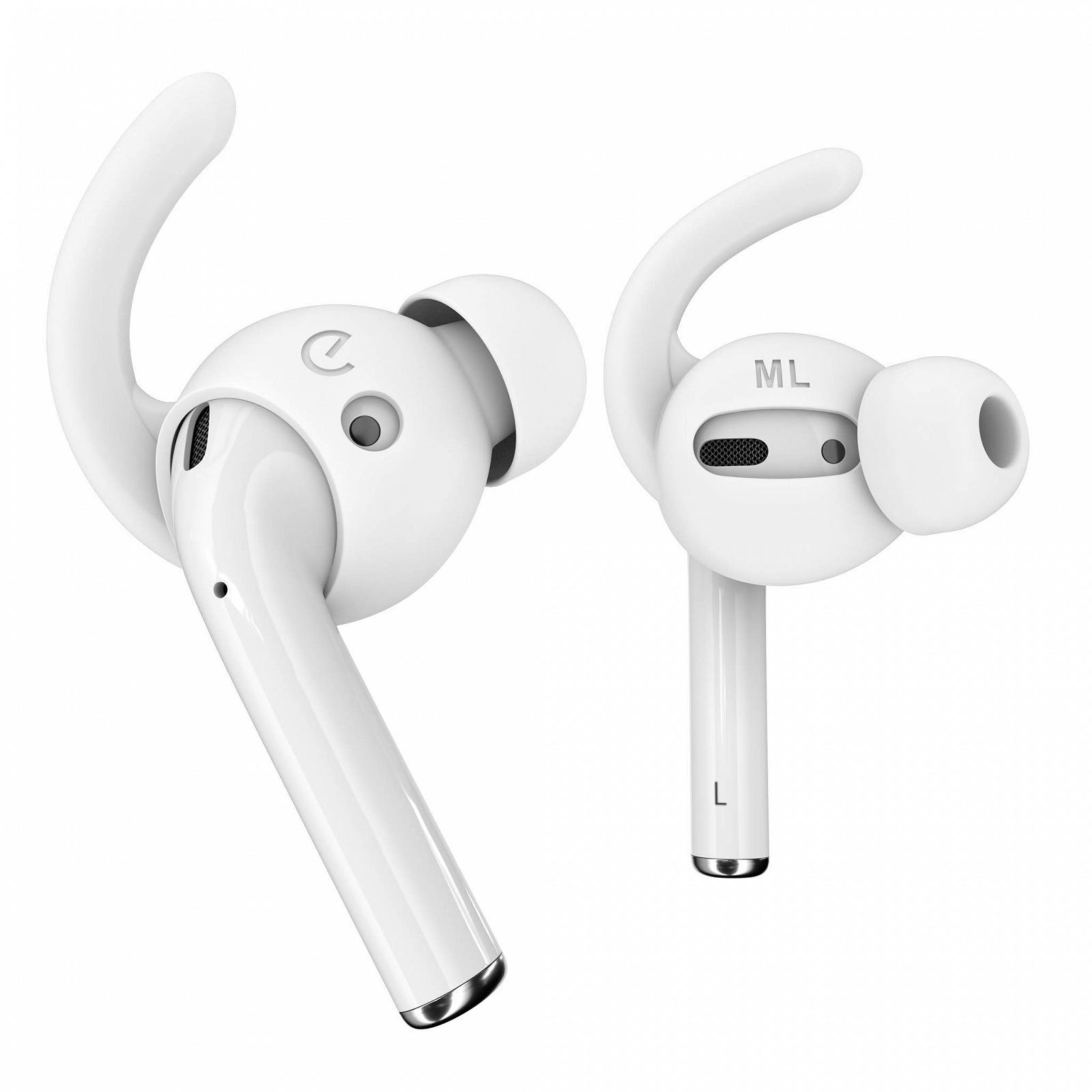Вкладыши Keybudz EarBuddyz Ultra силиконовые вставки для Apple AirPods, EarPods белые, фото №1