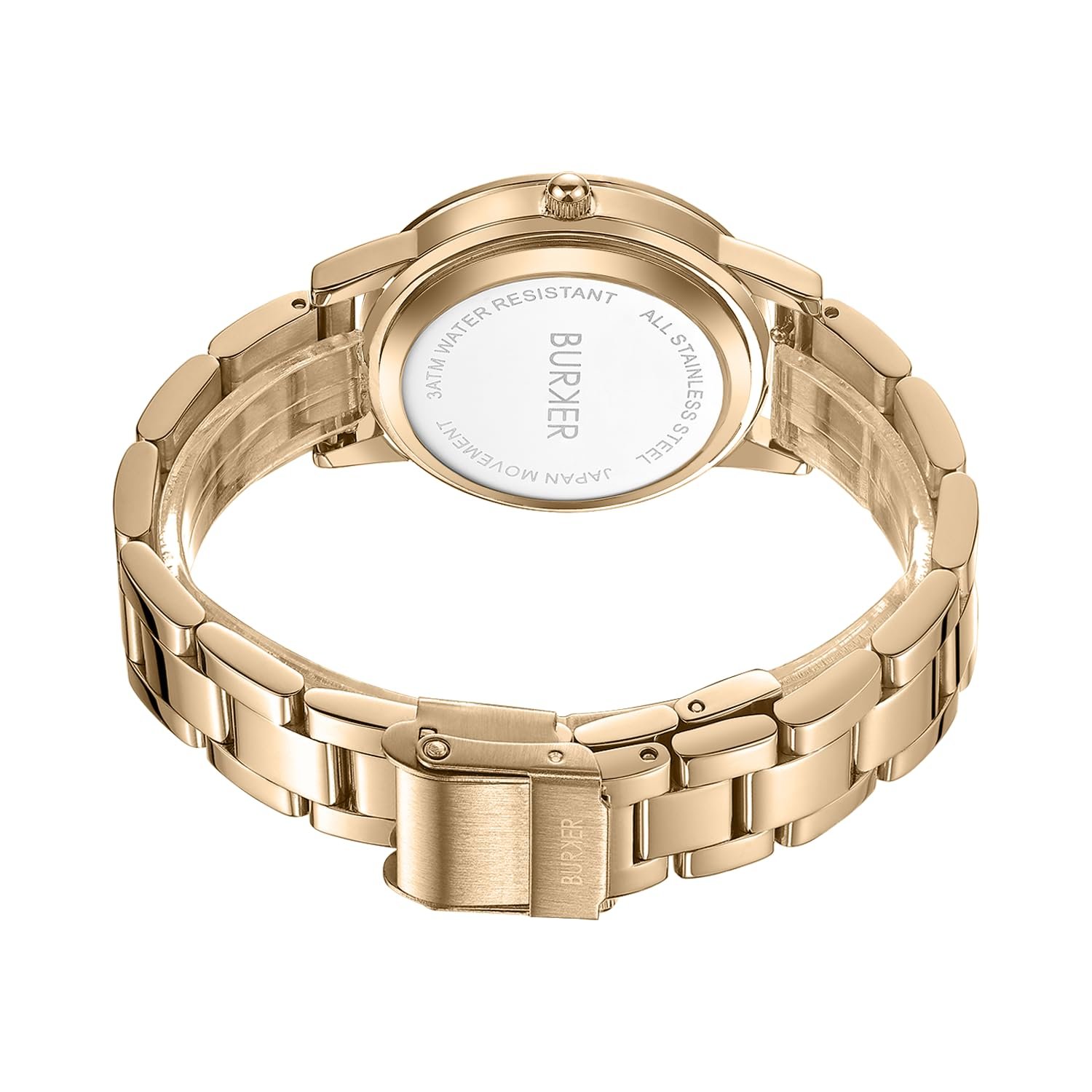 Женские часы BURKER Amy Круглые женские часы с циркониевым браслетом из звеньев Нержавеющая сталь Аналоговый Кварц 3 ATM Водонепроницаемые - 32 мм - Золотой Серебряный Белый, Золотой белый, Браслет, фото №3 Женские часы BURKER Amy Круглые женские часы с циркониевым браслетом из звеньев Нержавеющая сталь Аналоговый Кварц 3 ATM Водонепроницаемые - 32 мм - Золотой Серебряный Белый, Золотой белый, Браслет, фото №3