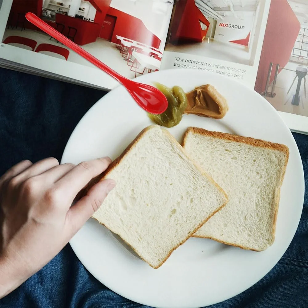 Набір пластикових ложок Різнокольорові, фото №4