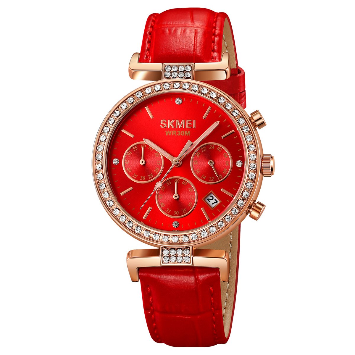 Годинник Skmei 2089RGRD Rose Gold-Red, фото №1