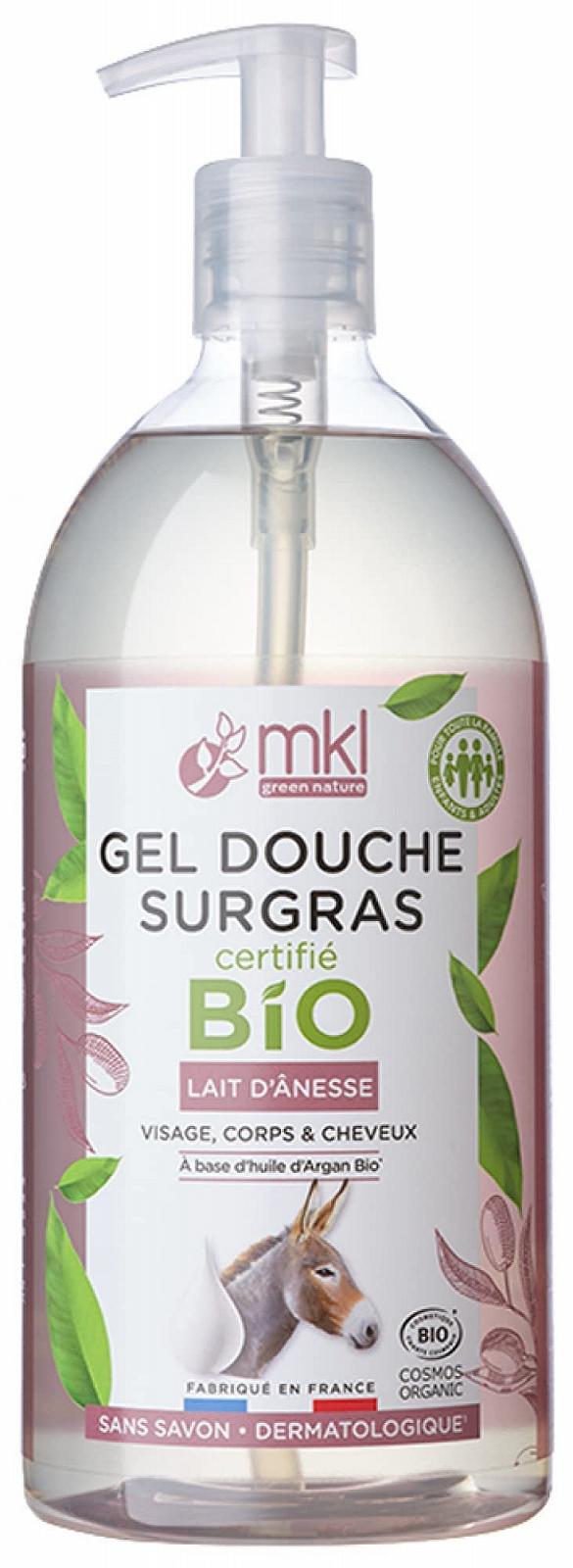 Гель для душу MKL Green Nature Organic Donkey Milk 1 л, фото №1