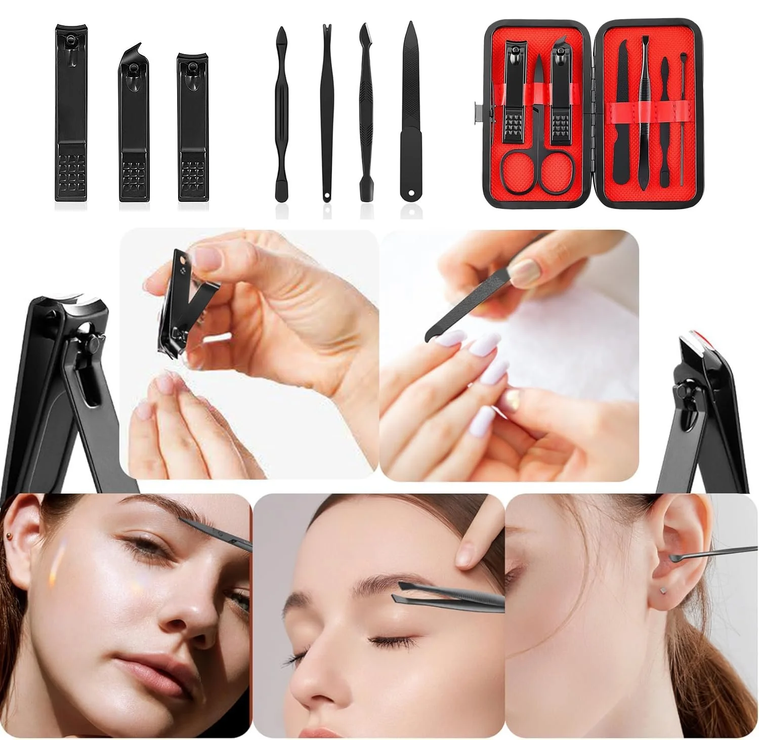 Набор для маникюра 7 предметов для мужчин (красный), фото №5 Набор для маникюра 7 предметов для мужчин (красный), фото №5