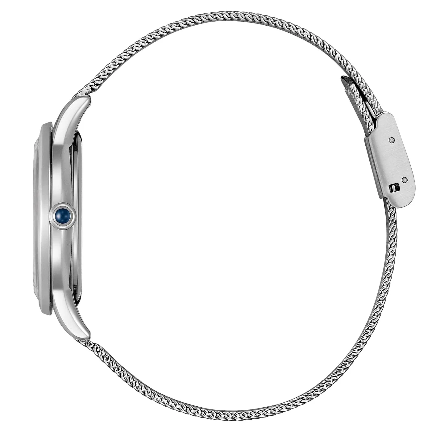 Мужские аналоговые часы CITIZEN EM1150-86D серебристые с ремешком из нержавеющей стали, браслет, фото №3