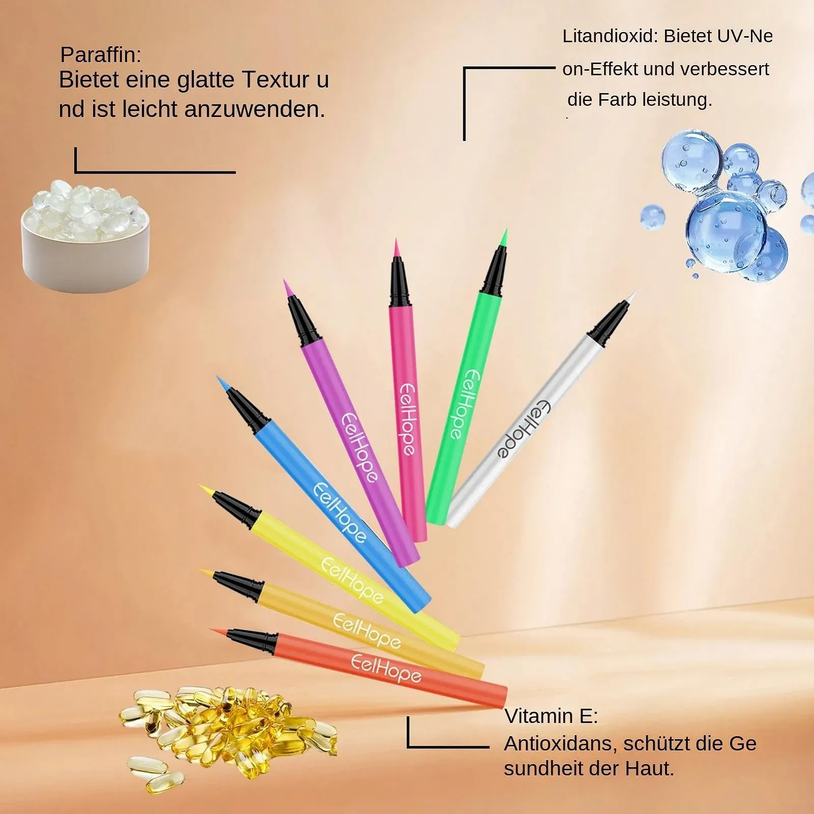 Підводка для очей Rainbow Гель Пігментований Набір різних кольорів, фото №7