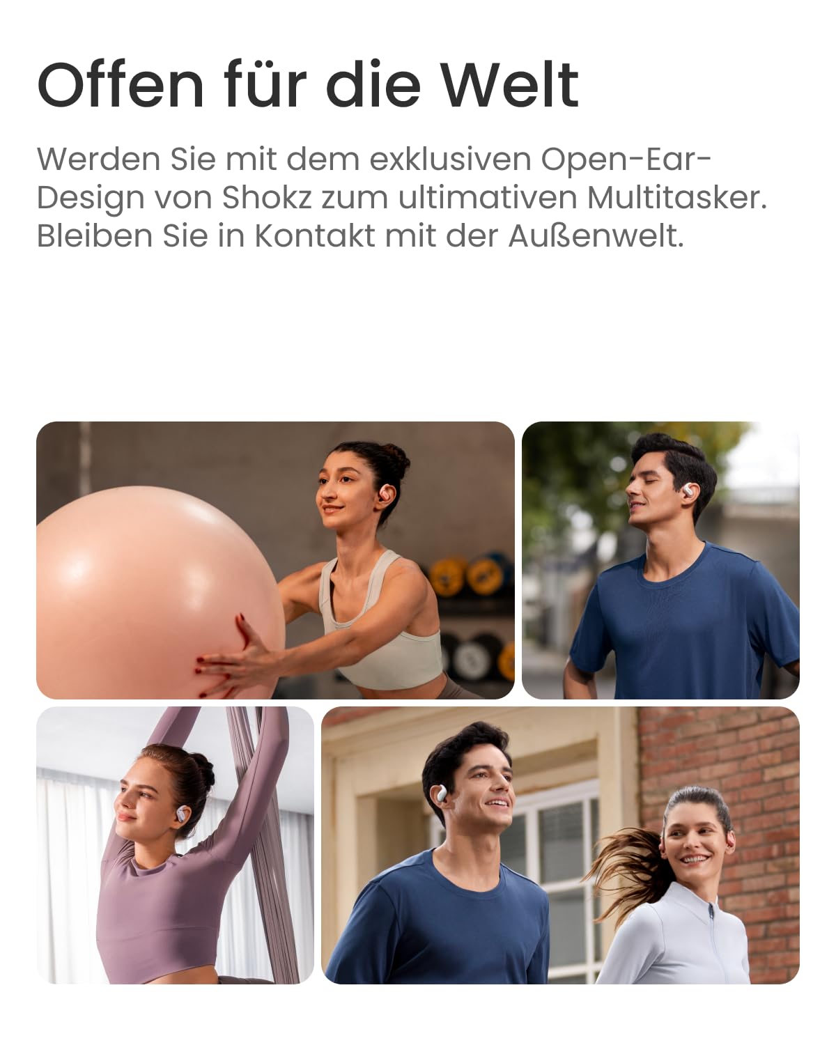 Наушники SHOKZ OpenFit Air True Wireless Bluetooth с микрофоном черный, фото №5