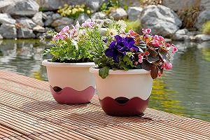 Підвісний квітковий горщик Plastia Mareta з автополивом та ланцюгом 25 та 30 см - Фото 1