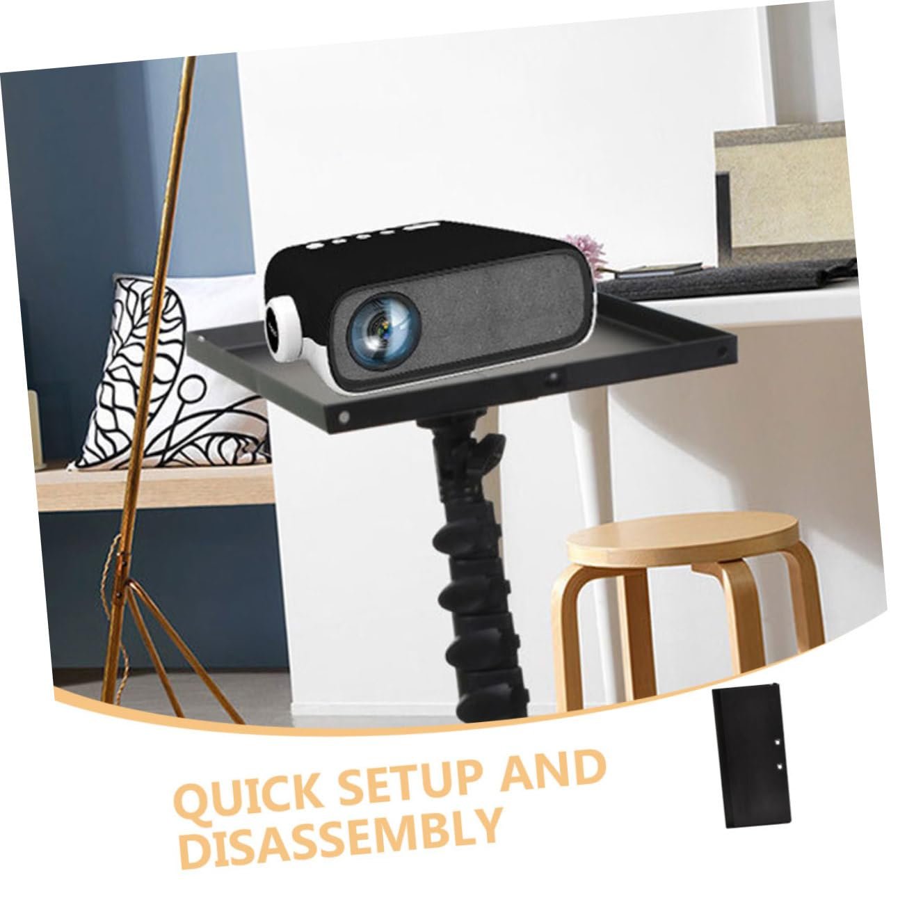 Підставка для проєктора металева багатофункціональна складана міцна сумісна зі стійками для ноутбуків та штативами, фото №8