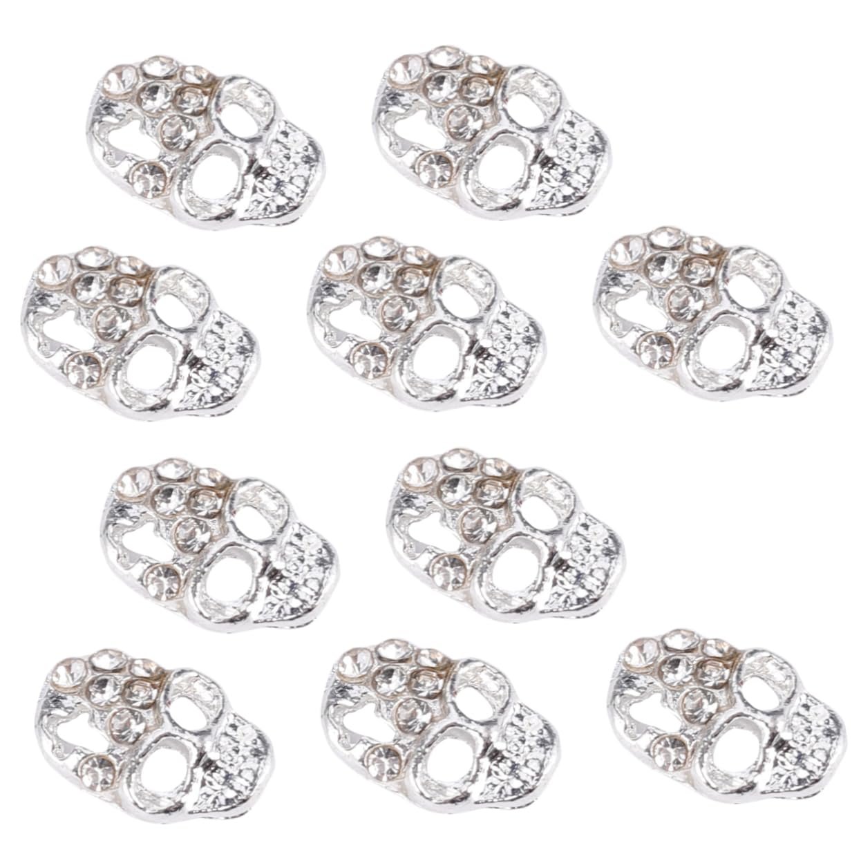 Наклейки для нігтів Череп для Хелловіну, прикраси для манікюру, 10 штук в упаковці, фото №1