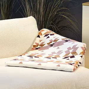 Плед Maxland Inca Cuddly, прибл. 150 x 200 см, Пушистый Плед с узором, Двусторонний Плед, Плед на диван со спинкой шерпа, Покрывало, Накидка на кровать, Плед в стиле бохо, Винтаж synthetic.ua - Фото 1