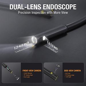 Ендоскоп Teslong Dual Lens з підсвічуванням, сумісний з iPhone 15, Type-C, 3 метри synthetic.ua - Фото 1