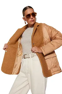 Пальто TRENDYOL Plus Size Прямой synthetic.ua - Фото 1