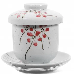 Горщик для супу керамічний з кришкою та підставкою японський стиль - Фото 1