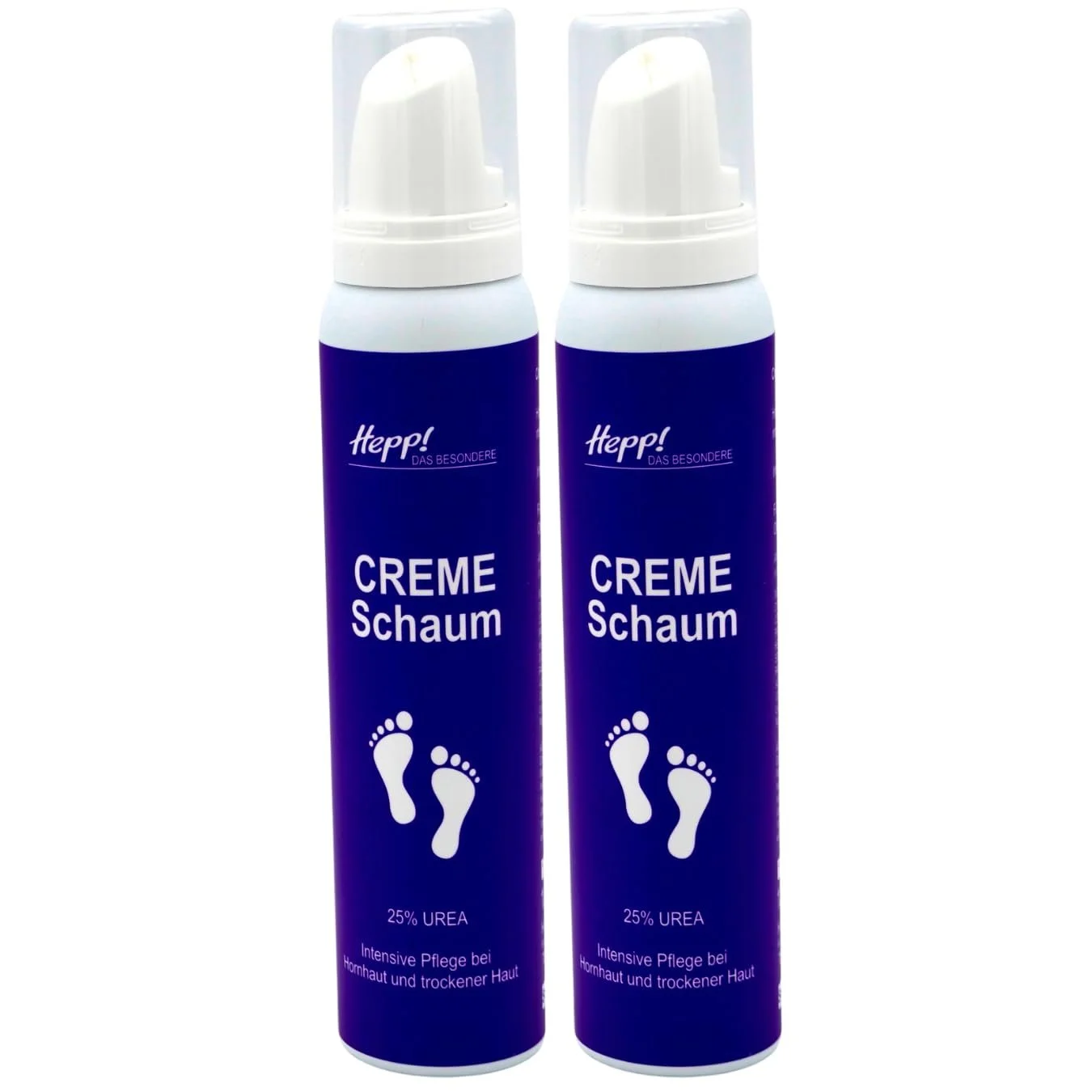 Крем-пена для ног HEPP 250 мл (2 x 125 мл) с дозатором подходит для диабетиков, фото №1