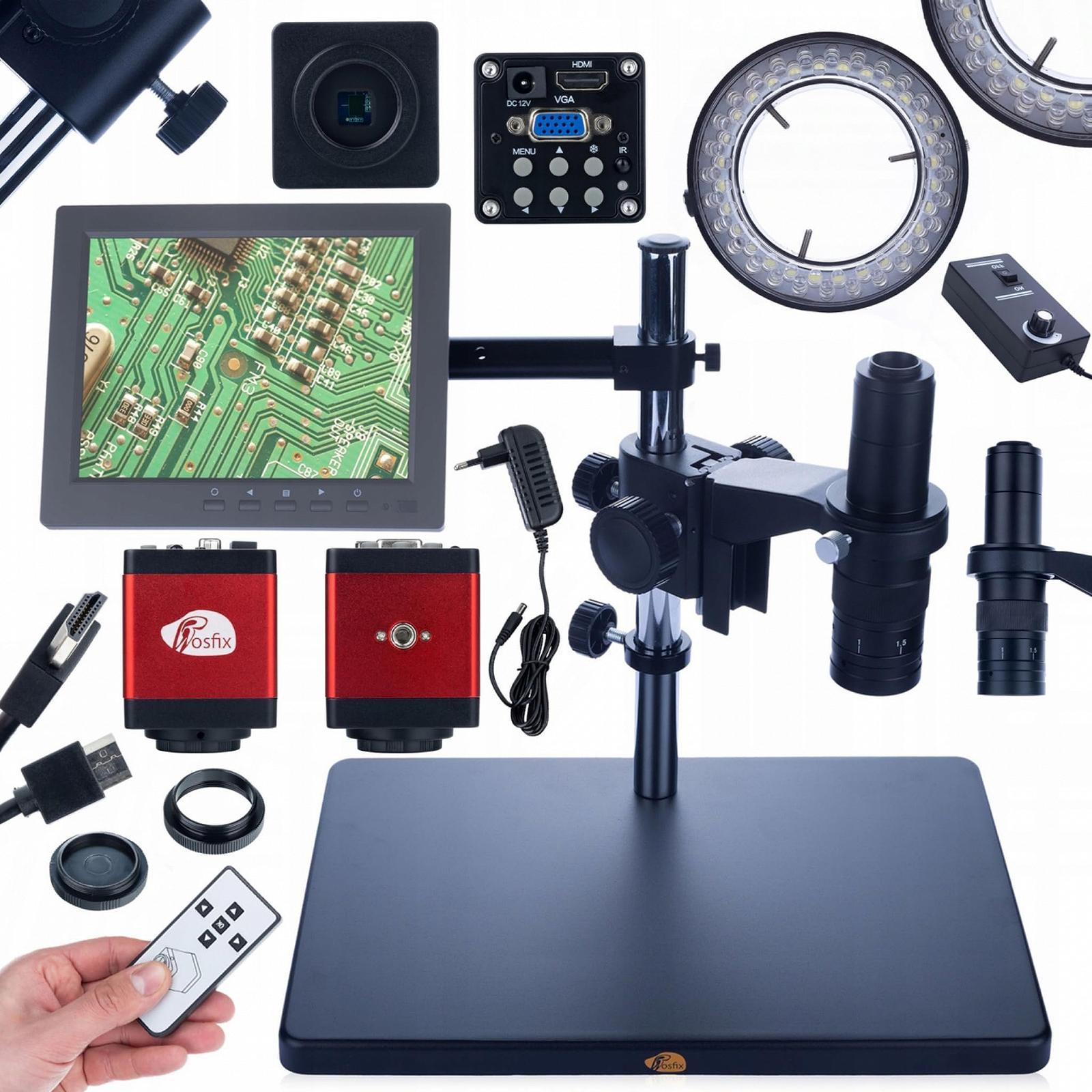 Цифровой микроскоп Rosfix Earth Pro MCEP-0.5X с 7–45x зумом, кольцевой подсветкой 56xLED и HDMI/USB камерой, фото №1