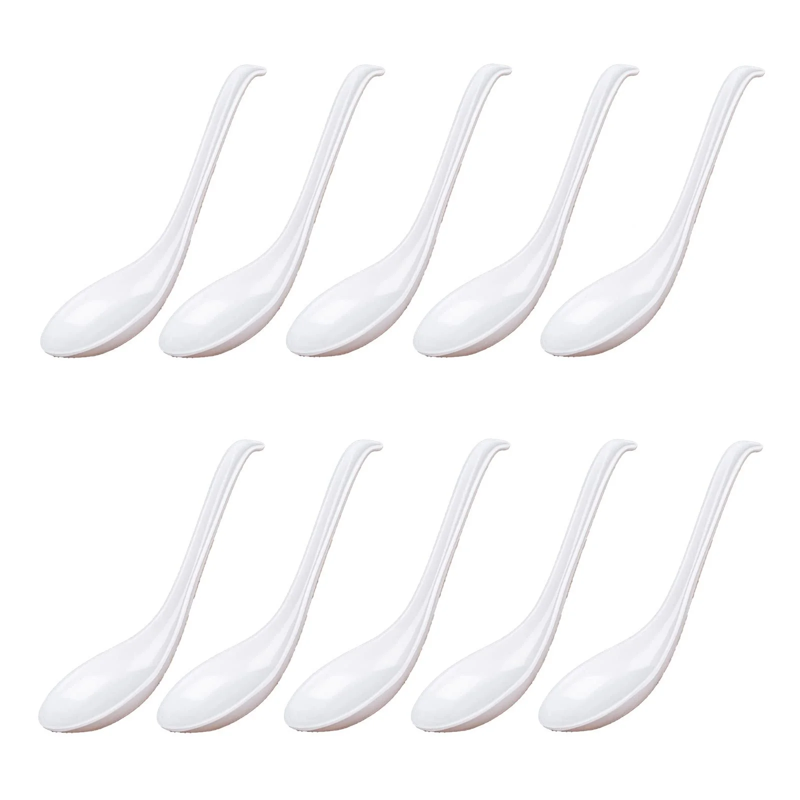 Набір азіатських супових ложок 10 шт, Меламінові, фото №1 Набір азіатських супових ложок 10 шт, Меламінові, фото №1