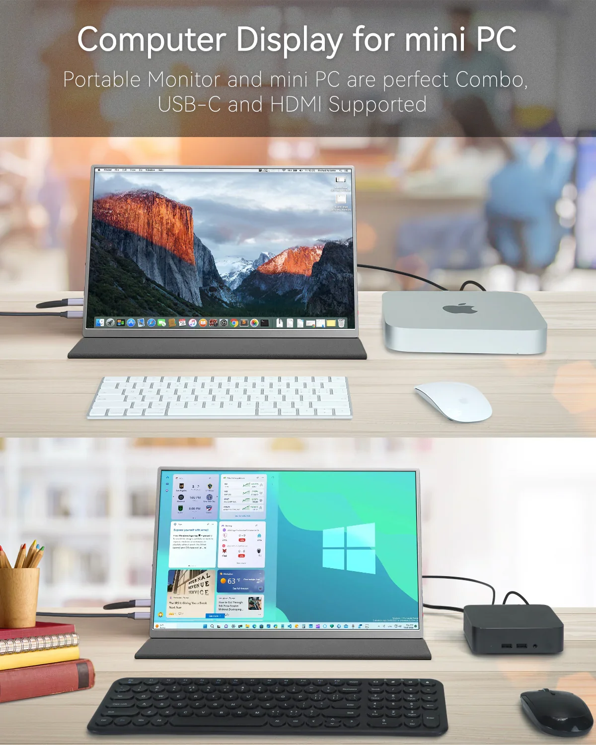 Монитор портативный 13.4" Intehill U13NA 4K IPS 60 Гц, фото №5