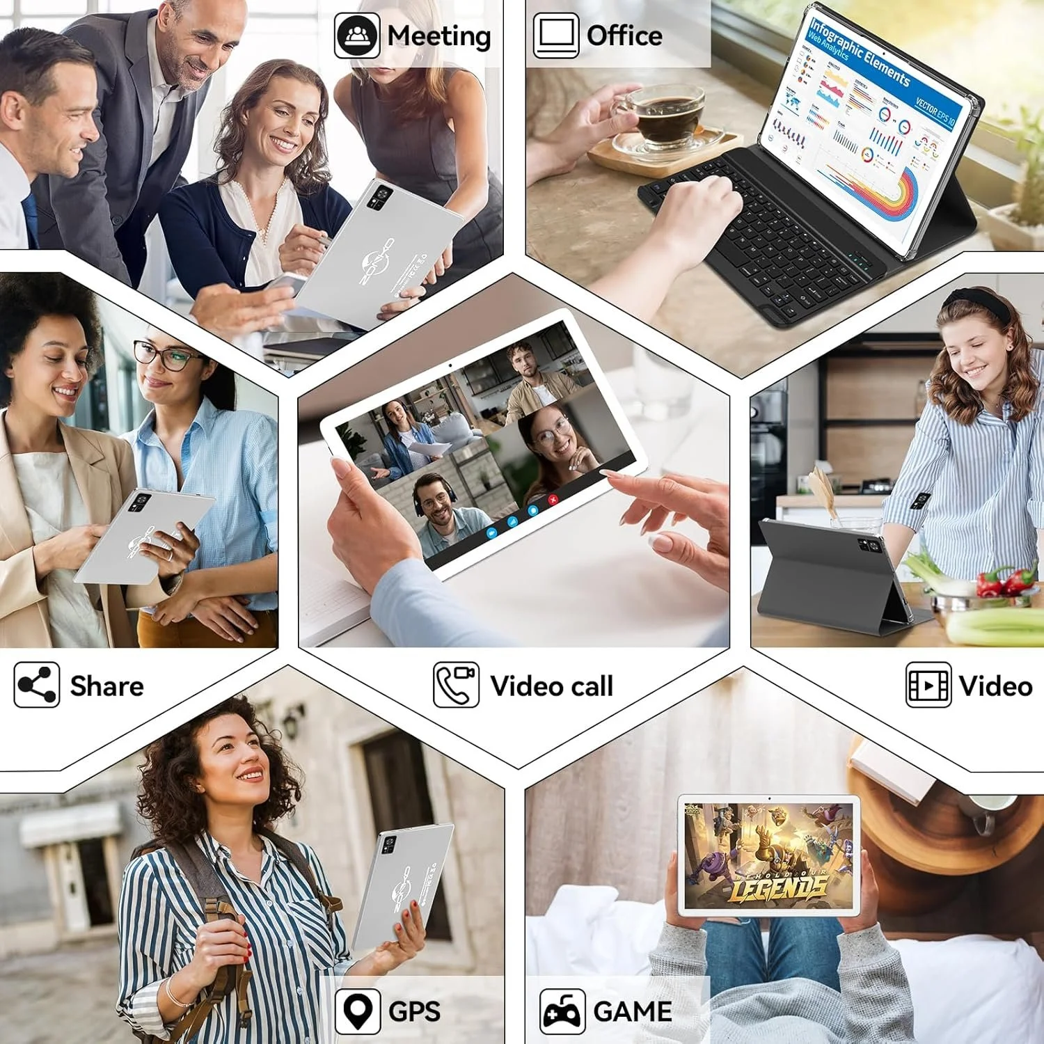 Планшет 10" Full HD ZONKO D106 (8+6)/128ГБ 4G 2-SIM 8 ядер Android 14 8000mAh Серый, фото №5 Планшет 10" Full HD ZONKO D106 (8+6)/128ГБ 4G 2-SIM 8 ядер Android 14 8000mAh Серый, фото №5