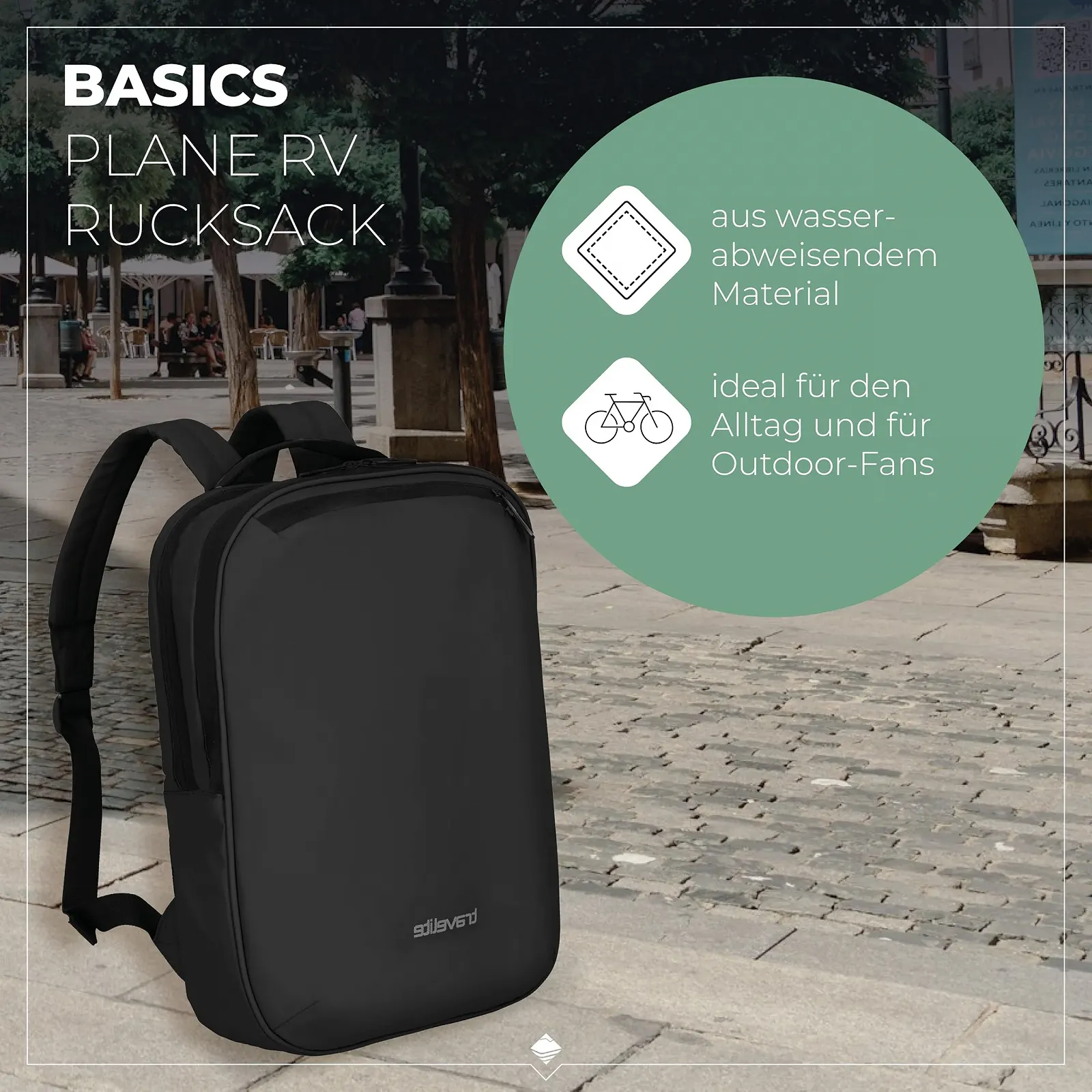 Рюкзак для ноутбука Travelite Basics Hand Luggage 13" вологостійкий з кріпленням на валізу 40 см 12 л 400 г чорний, фото №2 Рюкзак для ноутбука Travelite Basics Hand Luggage 13" вологостійкий з кріпленням на валізу 40 см 12 л 400 г чорний, фото №2