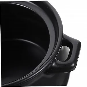 Кастрюля керамическая 2 л с крышкой и ненагревающейся ручкой Черная synthetic.ua - Фото 1