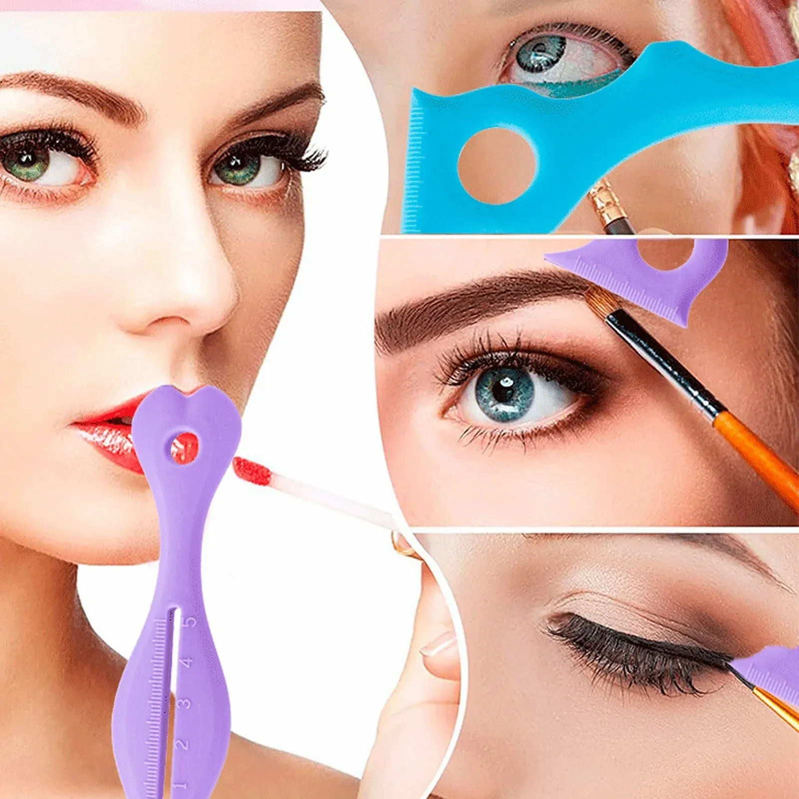 Трафареты для подводки глаз 3 шт, Силиконовые, фото №5 Трафареты для подводки глаз 3 шт, Силиконовые, фото №5