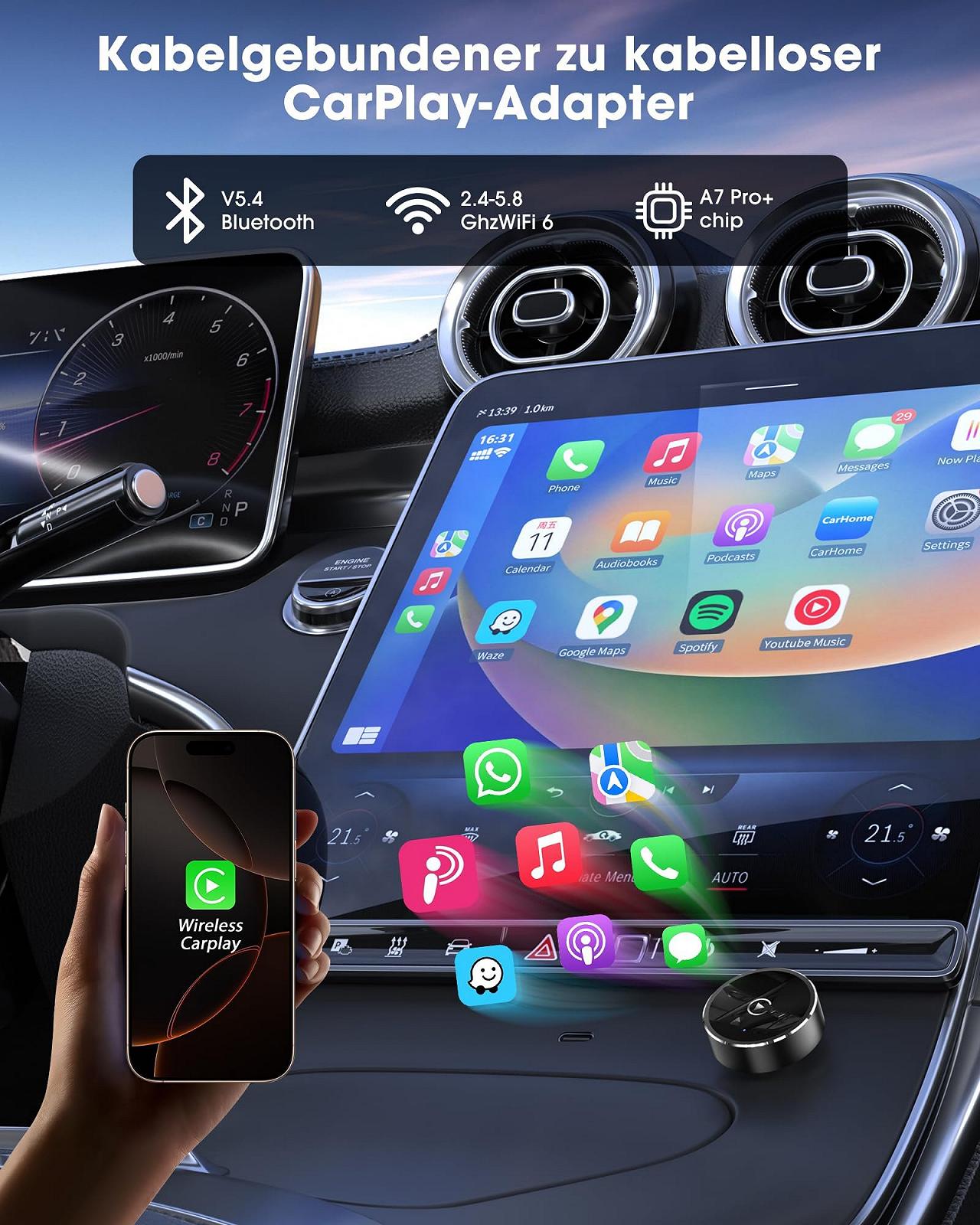 Адаптер Wireless CarPlay для iPhone 2025, фото №7