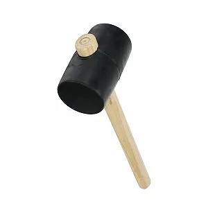 Киянка TIMCO 468268 массивная резина рукоятка из ясеня 680 г черная - Фото 1