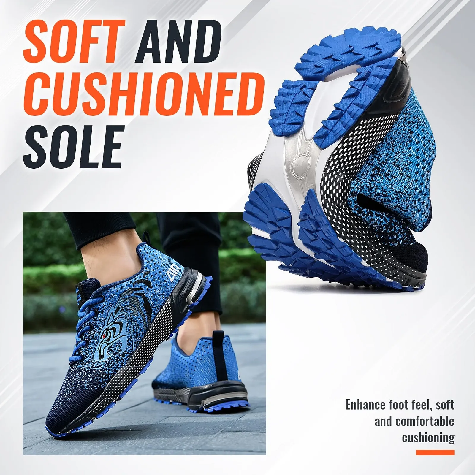 Кросівки ASHION Чоловічі Спортивні Бігові Легкі Дихаючі, фото №3 Кросівки ASHION Чоловічі Спортивні Бігові Легкі Дихаючі, фото №3