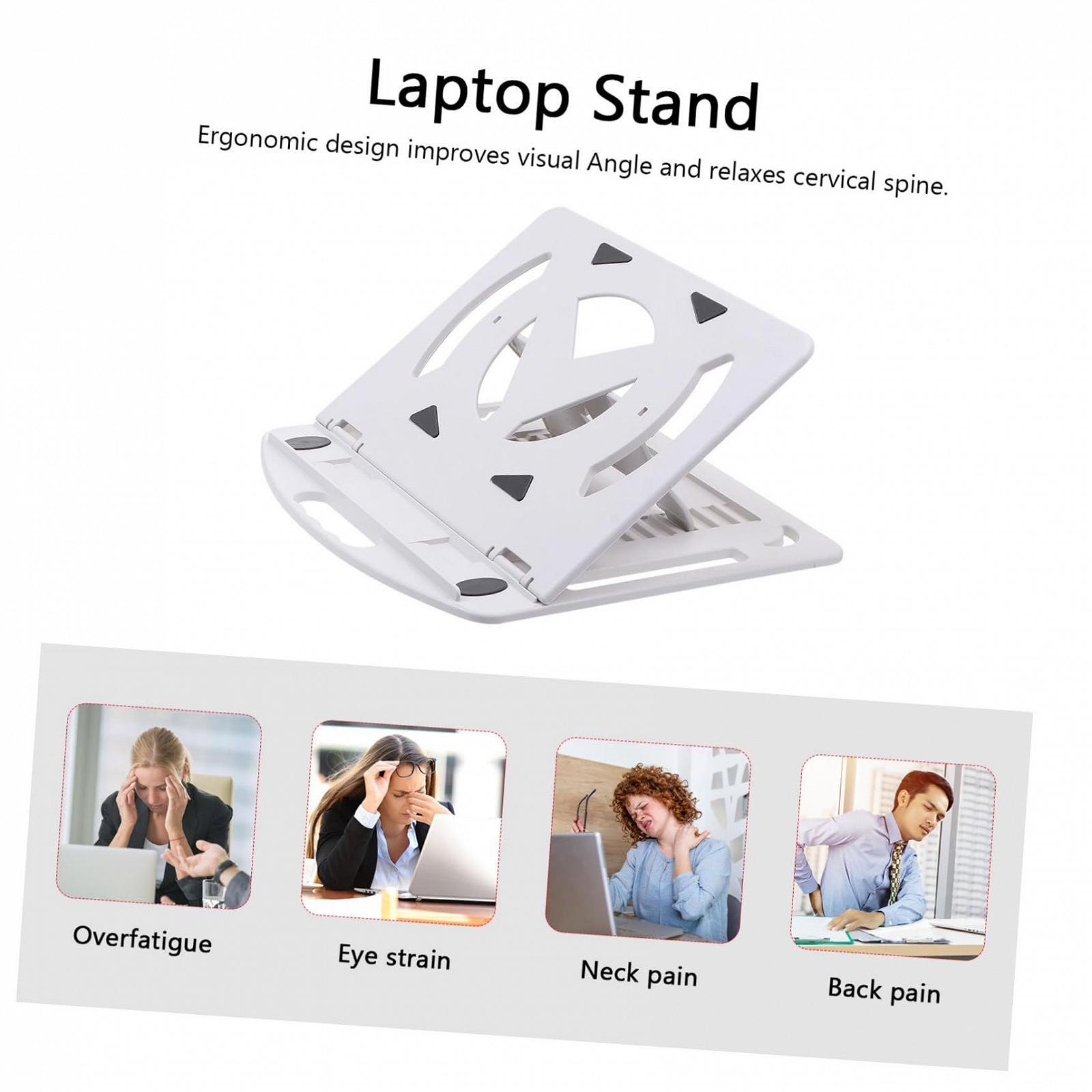 Підставка для ноутбука Ергономічна з обертовою основою Регульована по висоті Білий, фото №8