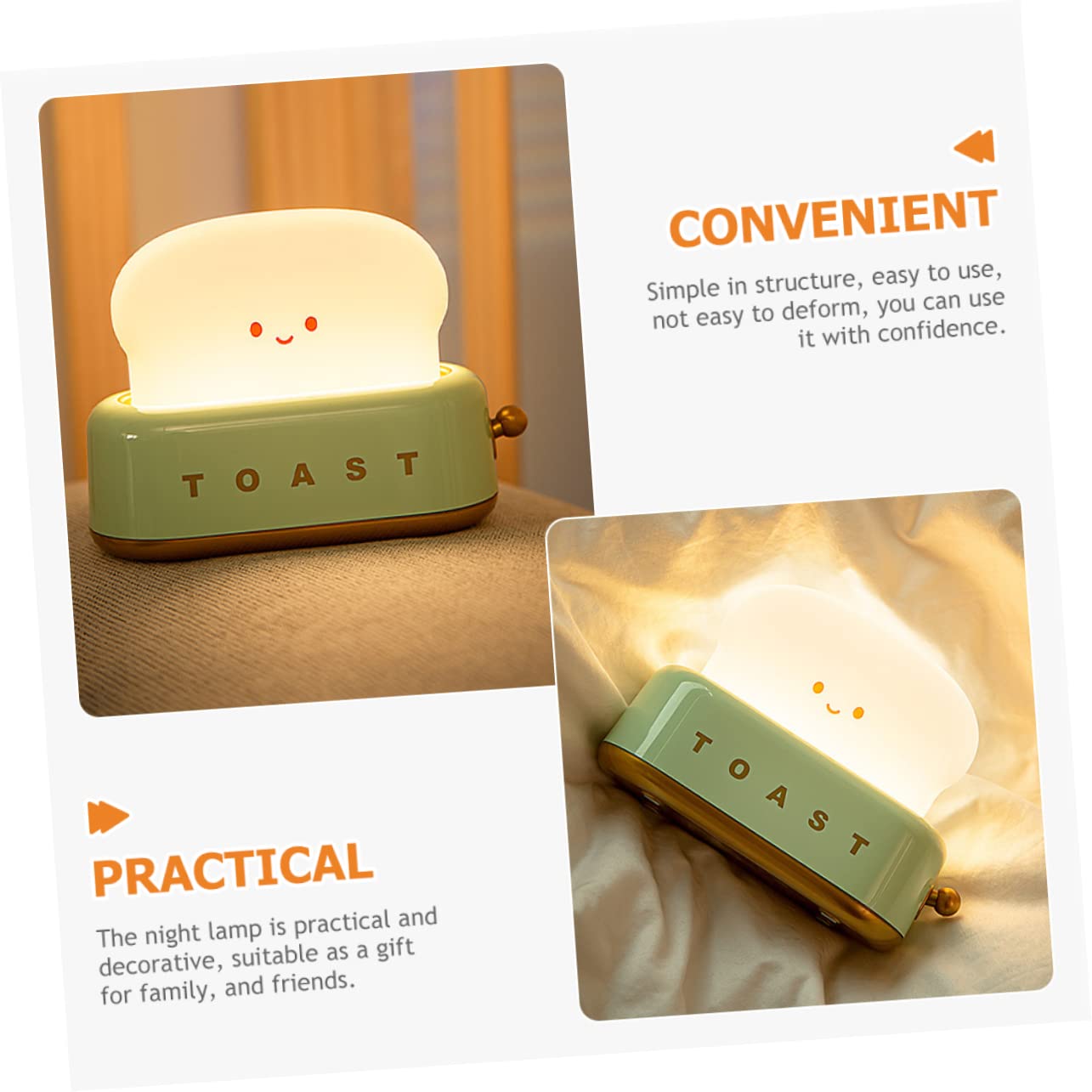 Светильник Homoyoyo Toaster Light Night Lights Battery, фото №7 Светильник Homoyoyo Toaster Light Night Lights Battery, фото №7
