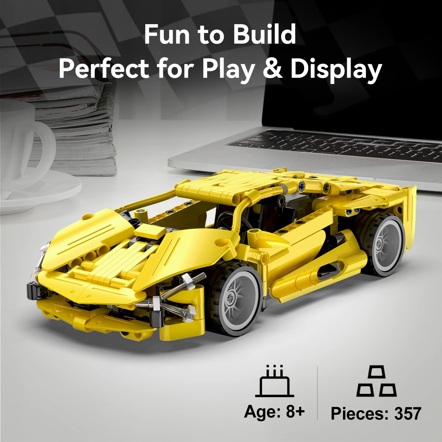 Конструктор CaDA Klocki Lightning Sports Car Pull-Back 357 EL, фото №2