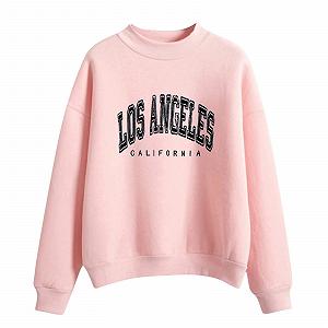 Женские свитшоты с принтом Los Angeles Backwoods с буквенным принтом, худи с рисунками, однотонные, зимняя осенняя одежда с воротником-стойкой и длинными рукавами свободного кроя California Cool - Фото 1