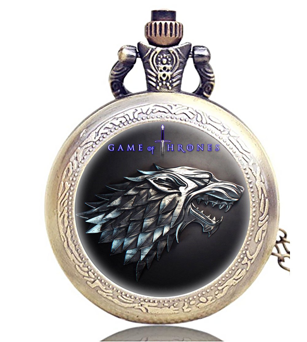 Карманные часы Taport аналоговые Game of Thrones бронзовые, фото №2