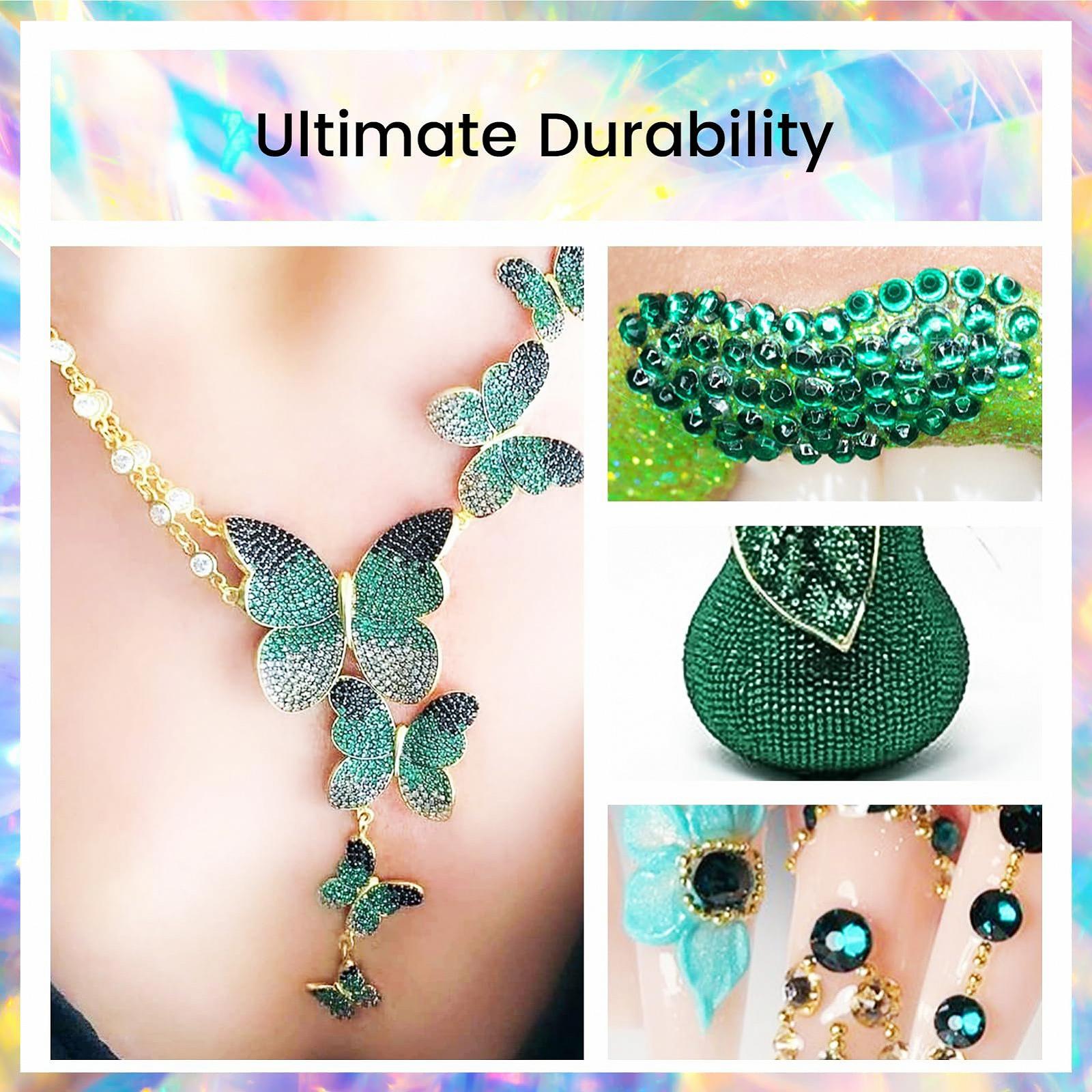 Стрази Novani Crystal Плоскі, Розсипні, 1440 штук, Скло, для одягу, взуття, рукоділля, макіяжу SS16, Зелена кубічна цирконія, фото №6