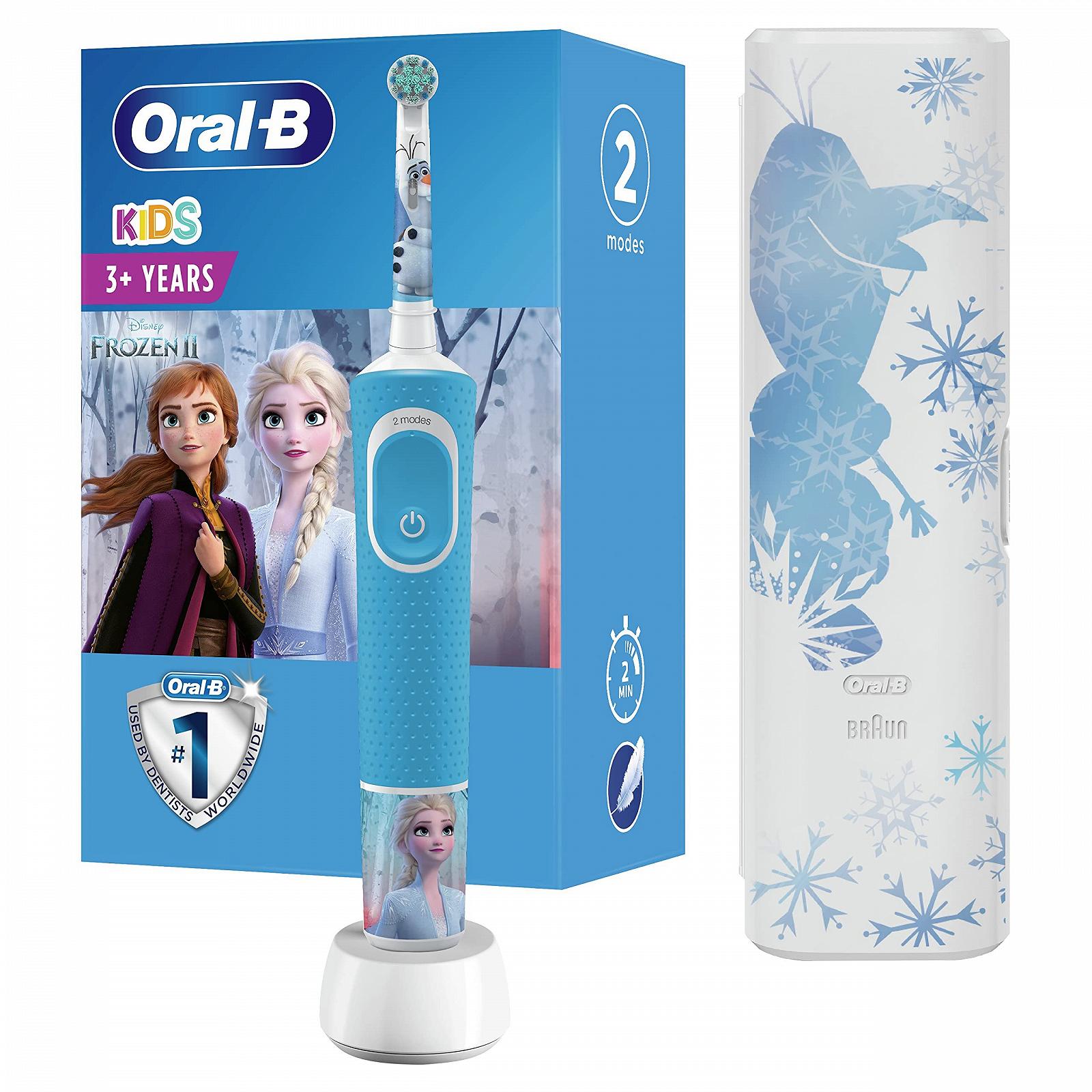 Електрична зубна щітка Oral-B Kids Frozen Special Edition для дітей від 3 років Блакитна, фото №1