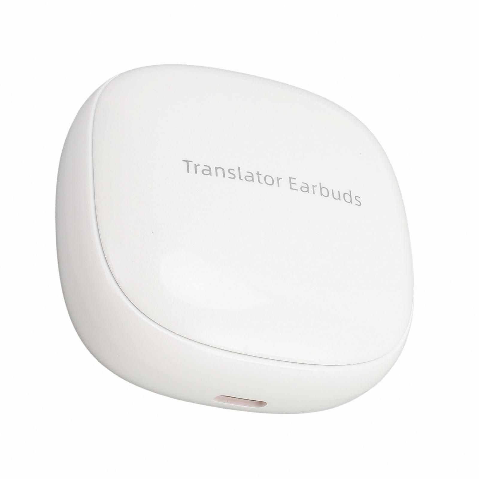 Наушники-переводчики Denash Многофункциональные, 144 языка, перевод в реальном времени, Bluetooth 5.0, сенсорное управление, шумоподавление для путешествий, бизнеса (белый), фото №2