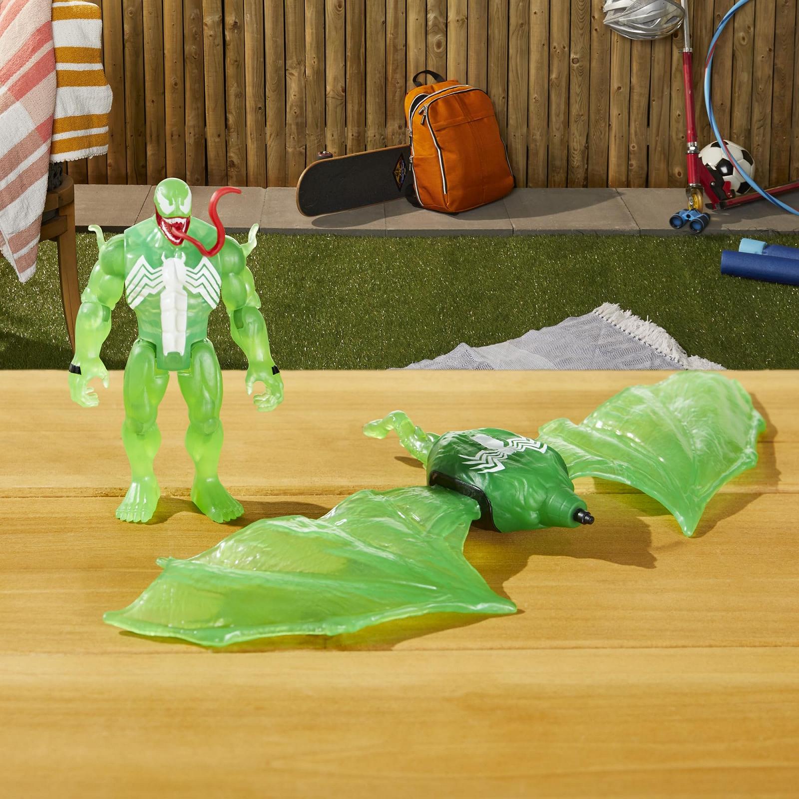Фігурка та ігровий набір Spider-Man Epic Hero Series Web Splashers Зелений Симбіот з крилами, фото №4