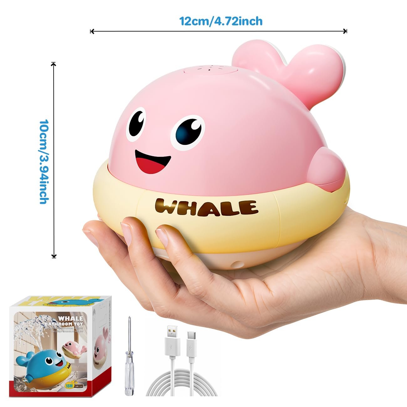 Игрушка для ванны Светящийся кашалот для купания, фото №7