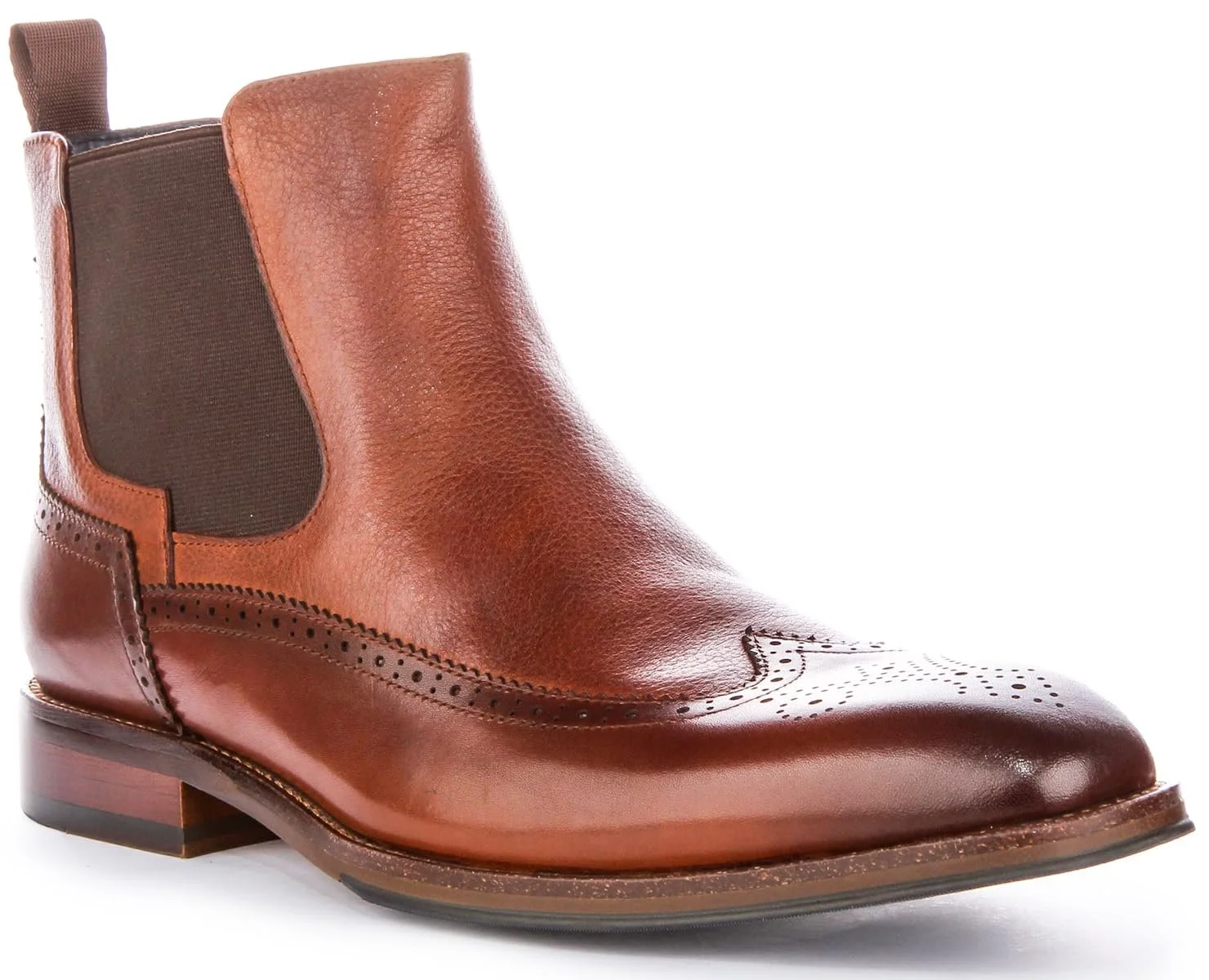 Челсі JustinReess England Warren Чоловічі шкіряні З гострим носком, фото №1