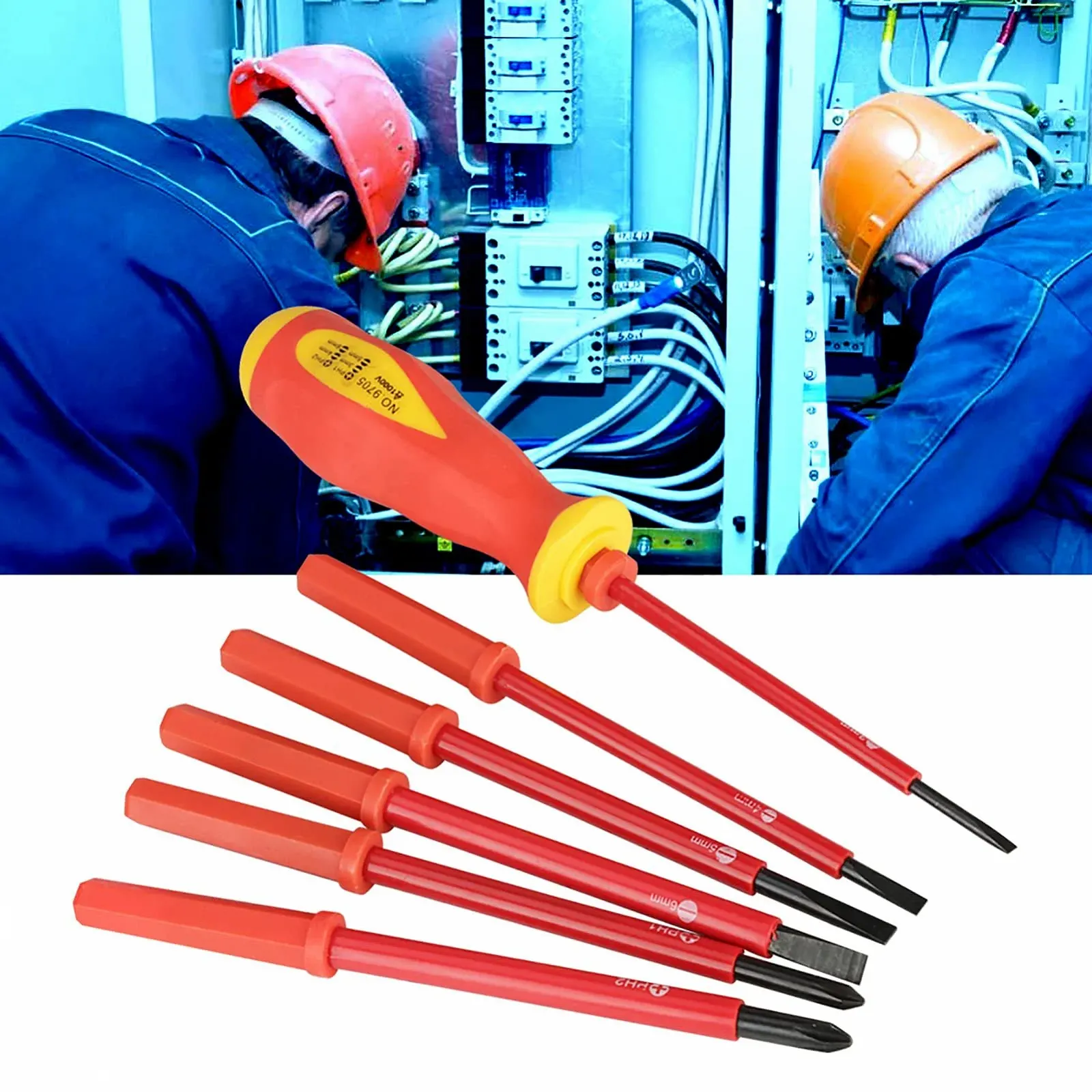 Набір викруток електрика Artillery 7 предметів багатофункціональний ізольований SL PH тестер напруги, фото №6