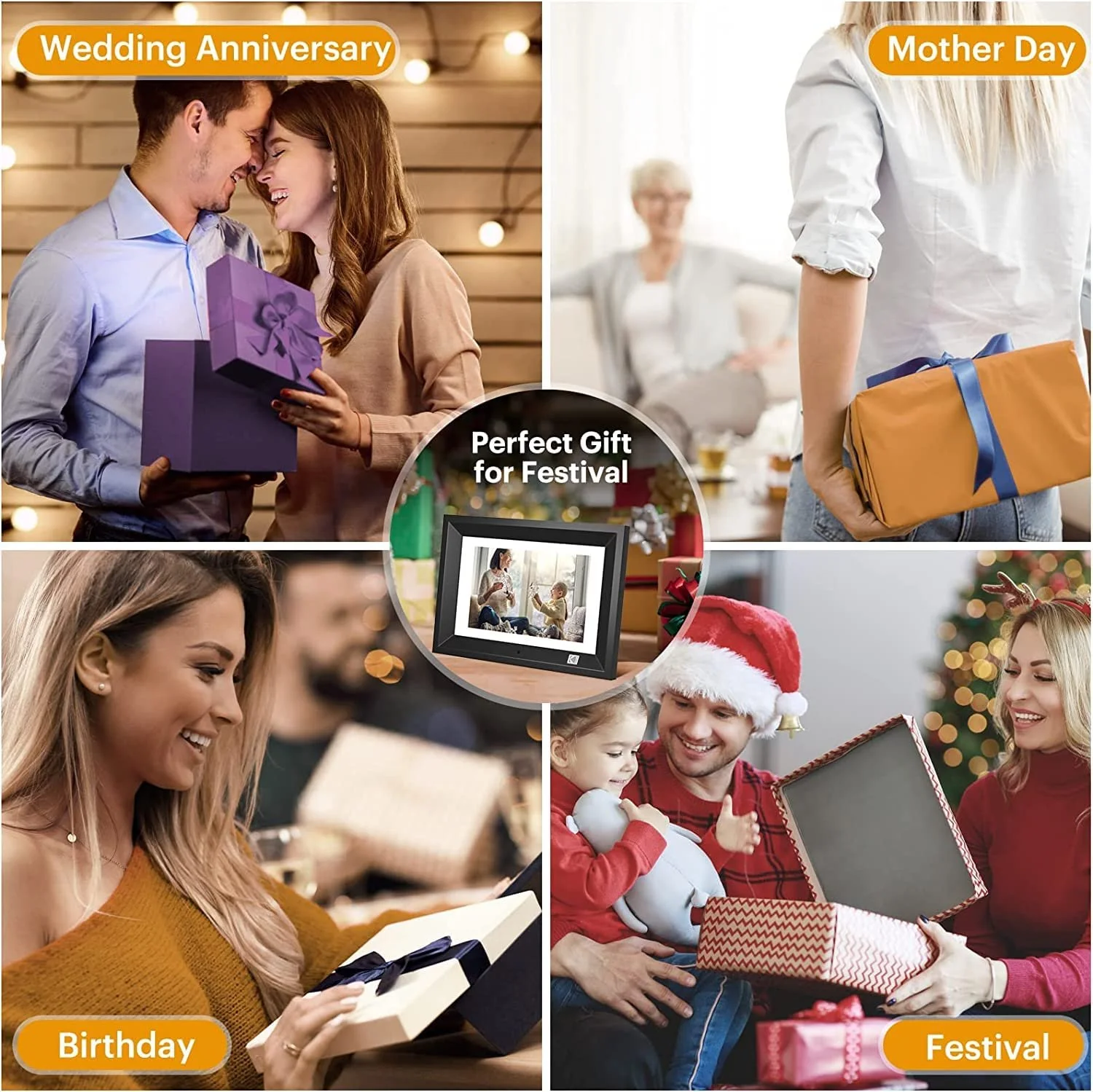 Цифровая фоторамка KODAK Electronic 10.1 дюйма IPS Screen USB SD Card Remote Control, фото №8