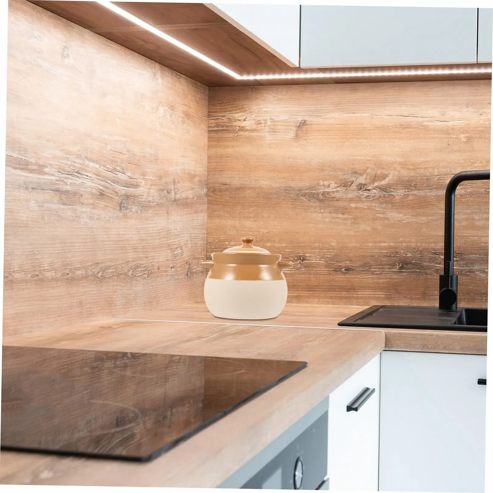 Каструля керамічна для тушкування Чорна, фото №9