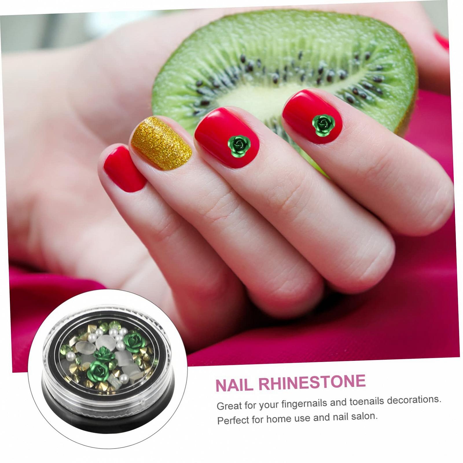 Украшения для ногтей Стразы Healeved Цветы Металлические украшения, фото №5