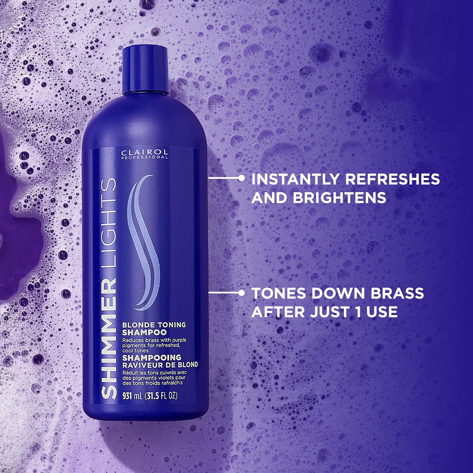 Шампунь Clairol Shimmer Lights для блонд и серебристых волос унисекс 900 мл, фото №4