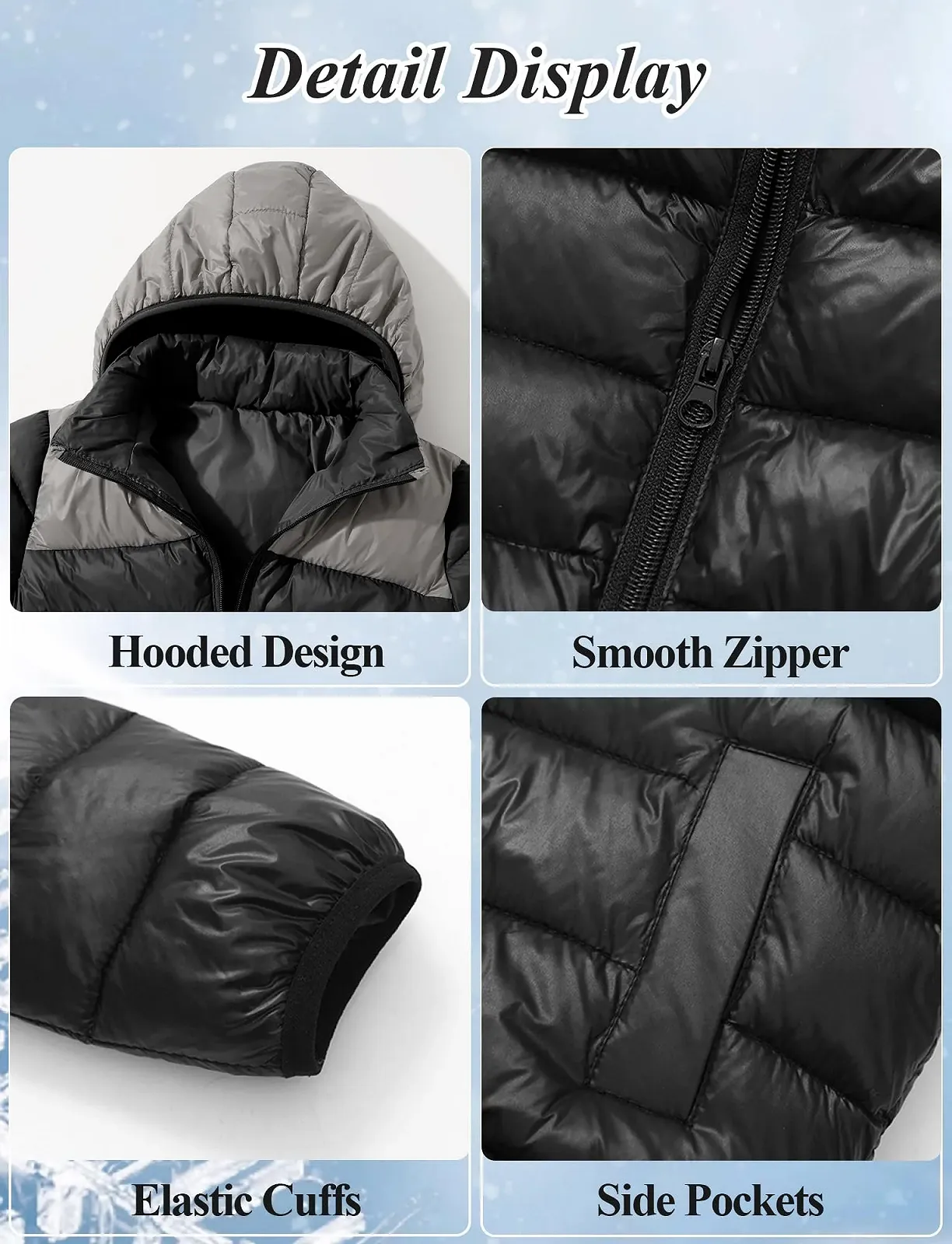 Пуховик NEAWEALY Дитячий Куртка Зимова Легка з Капюшоном, фото №4