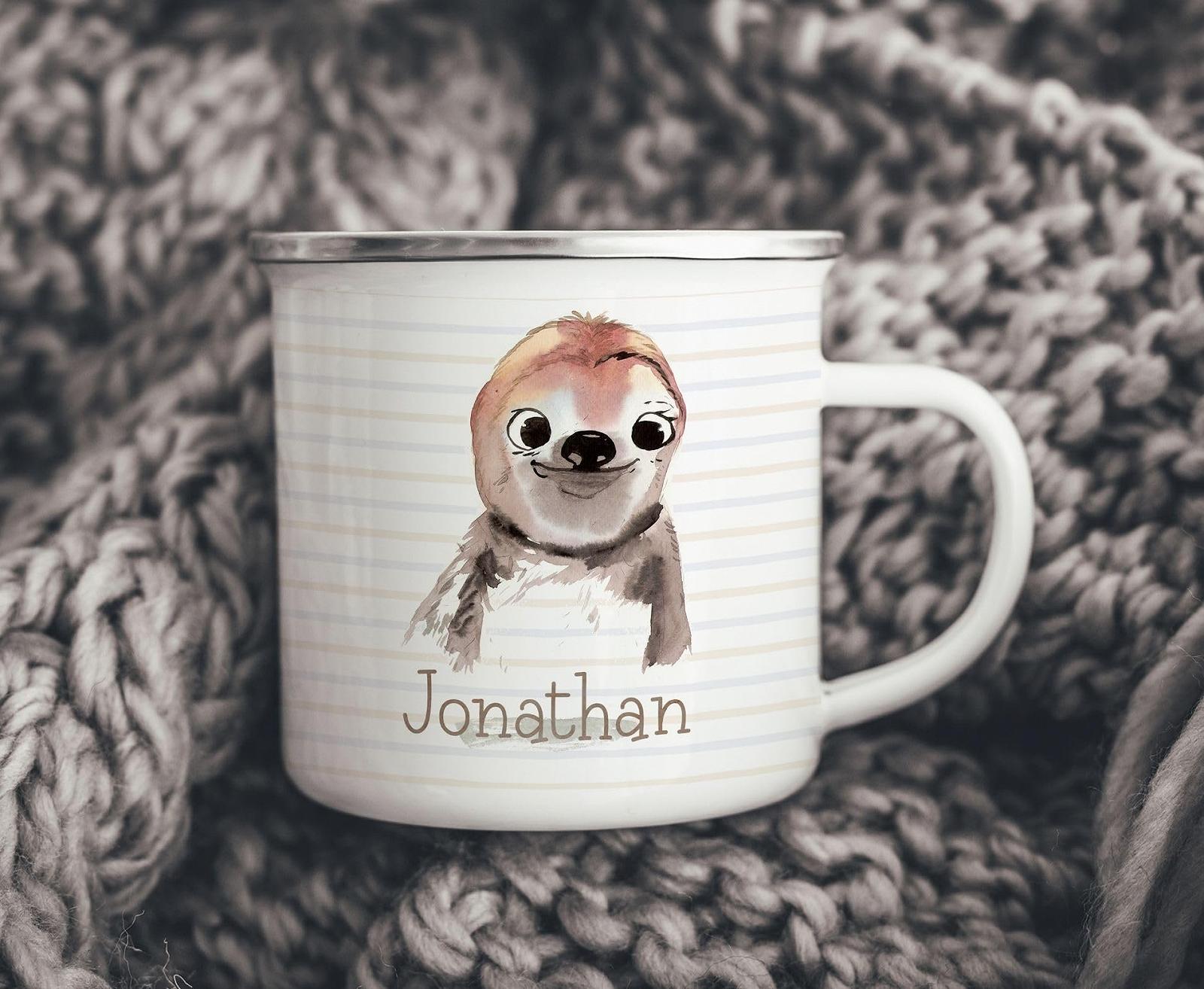 Емальована кружка timalo З ім'ям, дитяча жерстяна кружка, фото №3