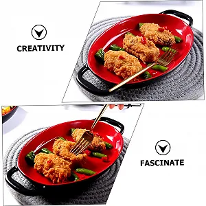 Форма для выпекания керамическая с двумя ручками прямоугольная термостойкая устойчивая к царапинам для духовки и стола synthetic.ua - Фото 1