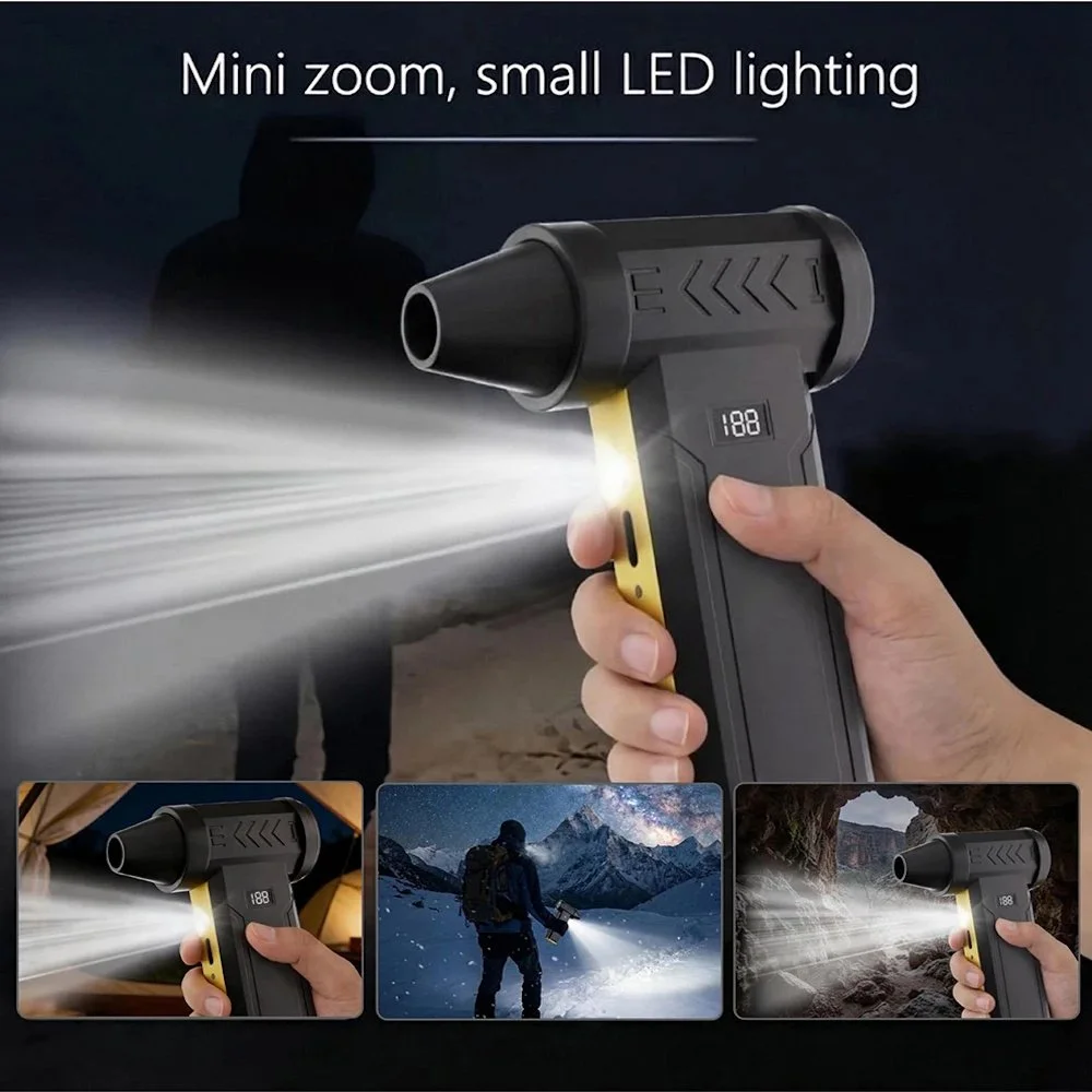 Портативний турбовентилятор Violent F18 Turbo Jet Fan 150000 RPM Black, фото №9