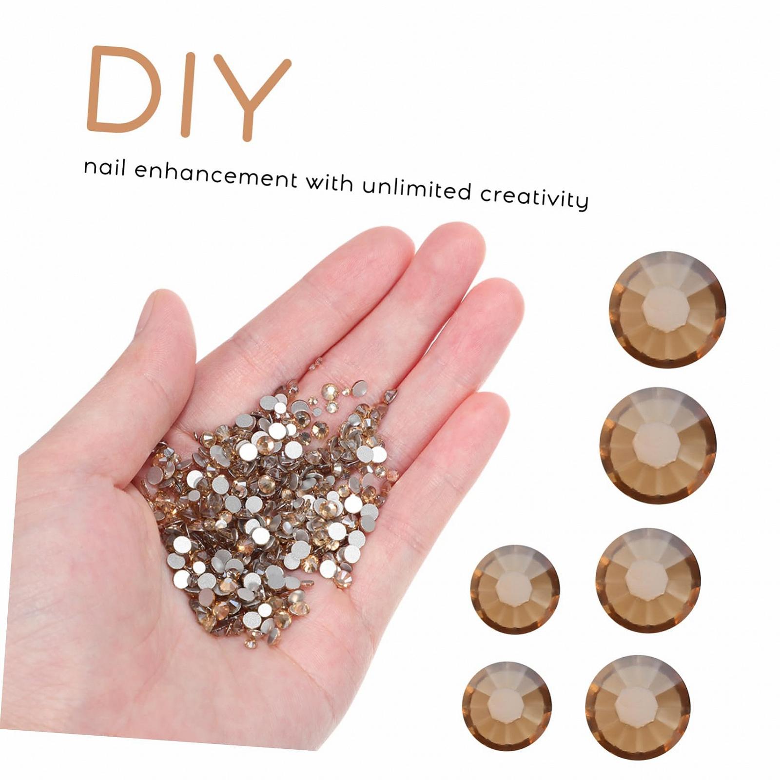 Стразы для ногтей DIY, 4320 штук, цвет стекло, фото №2